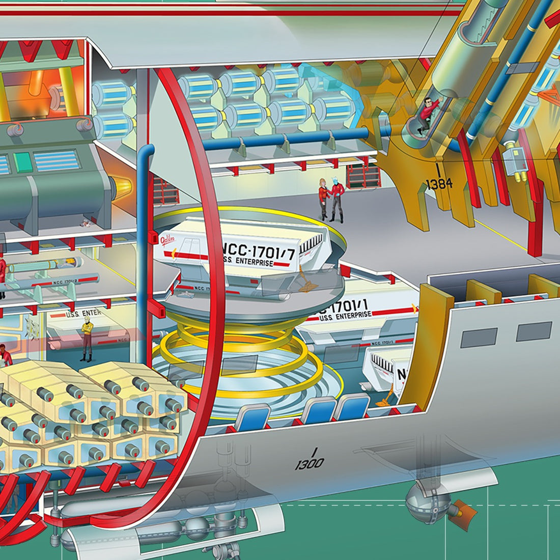 Star Trek Day Exclusive | The Original Series Enterprise Cutaway Poster By Matthew Cushman