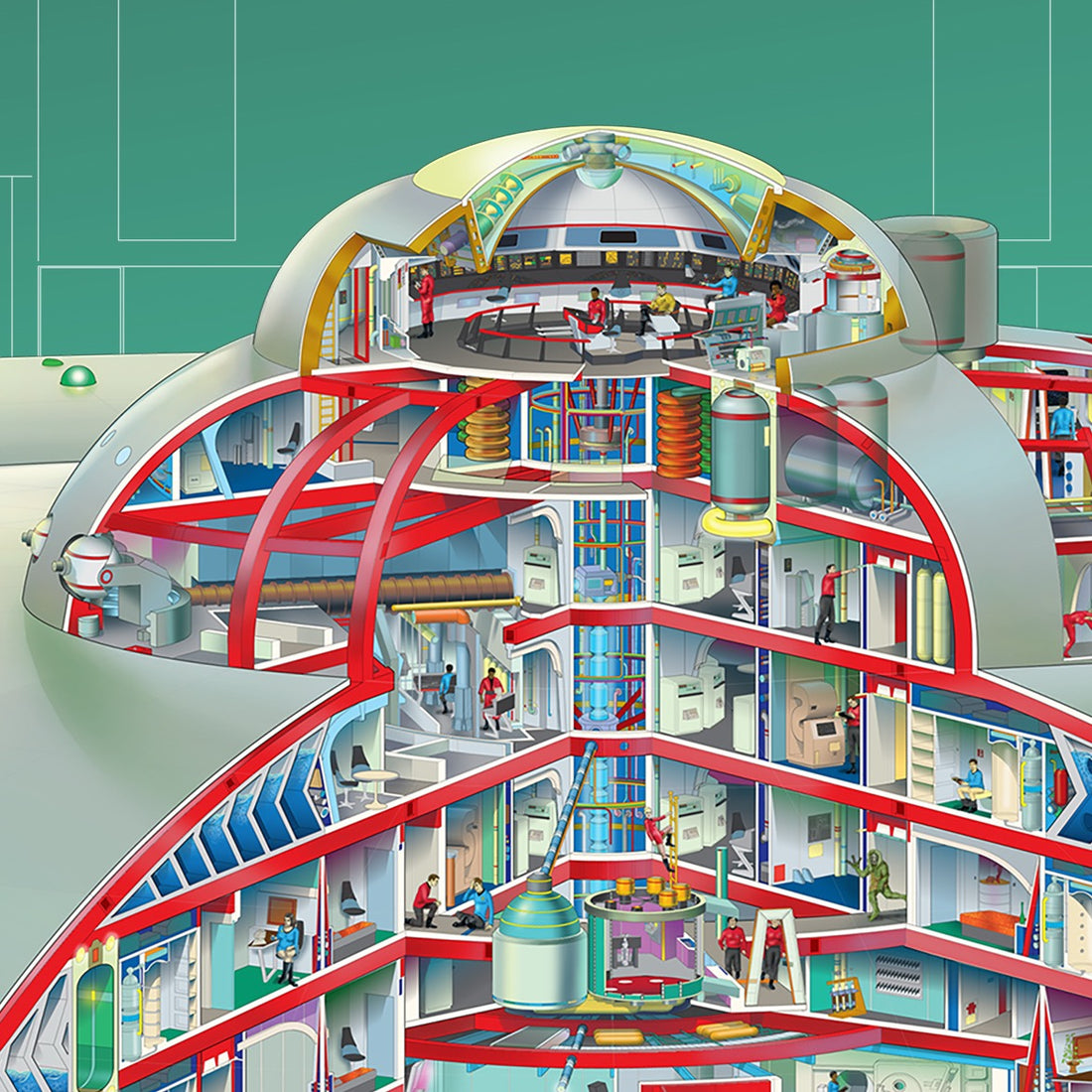 Star Trek Day Exclusive | The Original Series Enterprise Cutaway Poster By Matthew Cushman