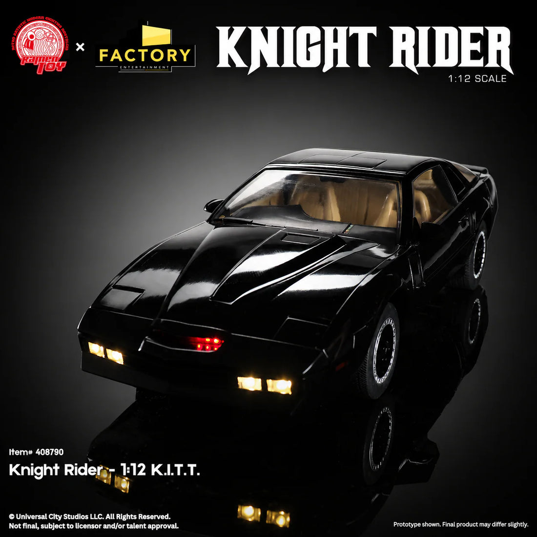 Knight Rider | 1:12 Scale KITT Vehicle & Michael Knight Action Figure