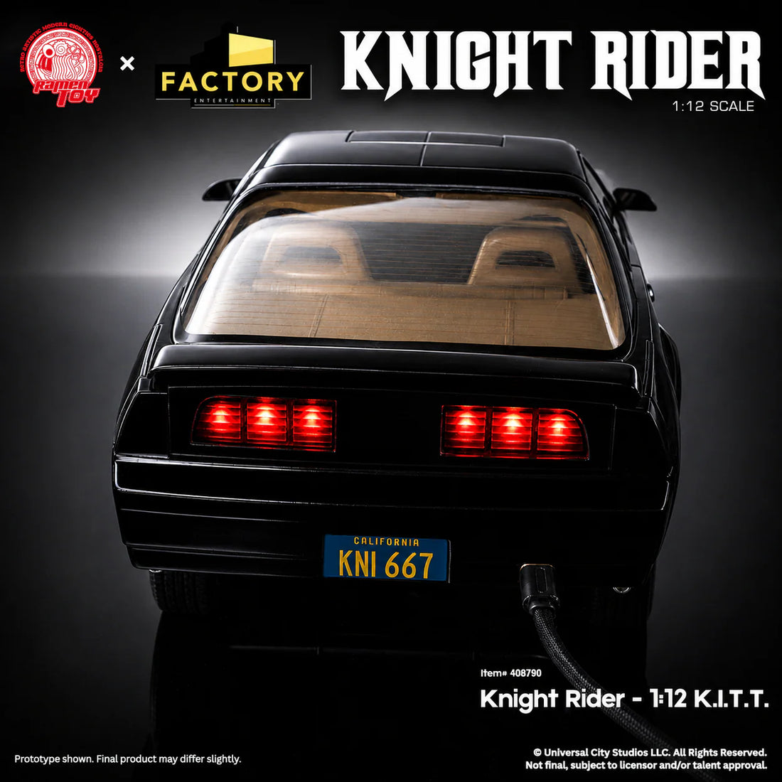 Knight Rider | 1:12 Scale KITT Vehicle & Michael Knight Action Figure