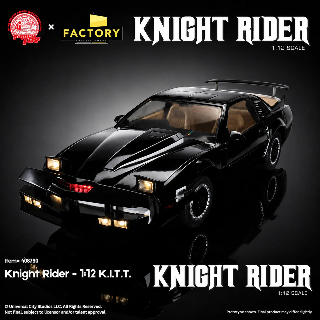 Knight Rider | 1:12 Scale KITT Vehicle & Michael Knight Action Figure