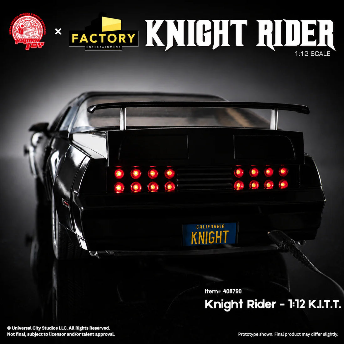 Knight Rider | 1:12 Scale KITT Vehicle & Michael Knight Action Figure
