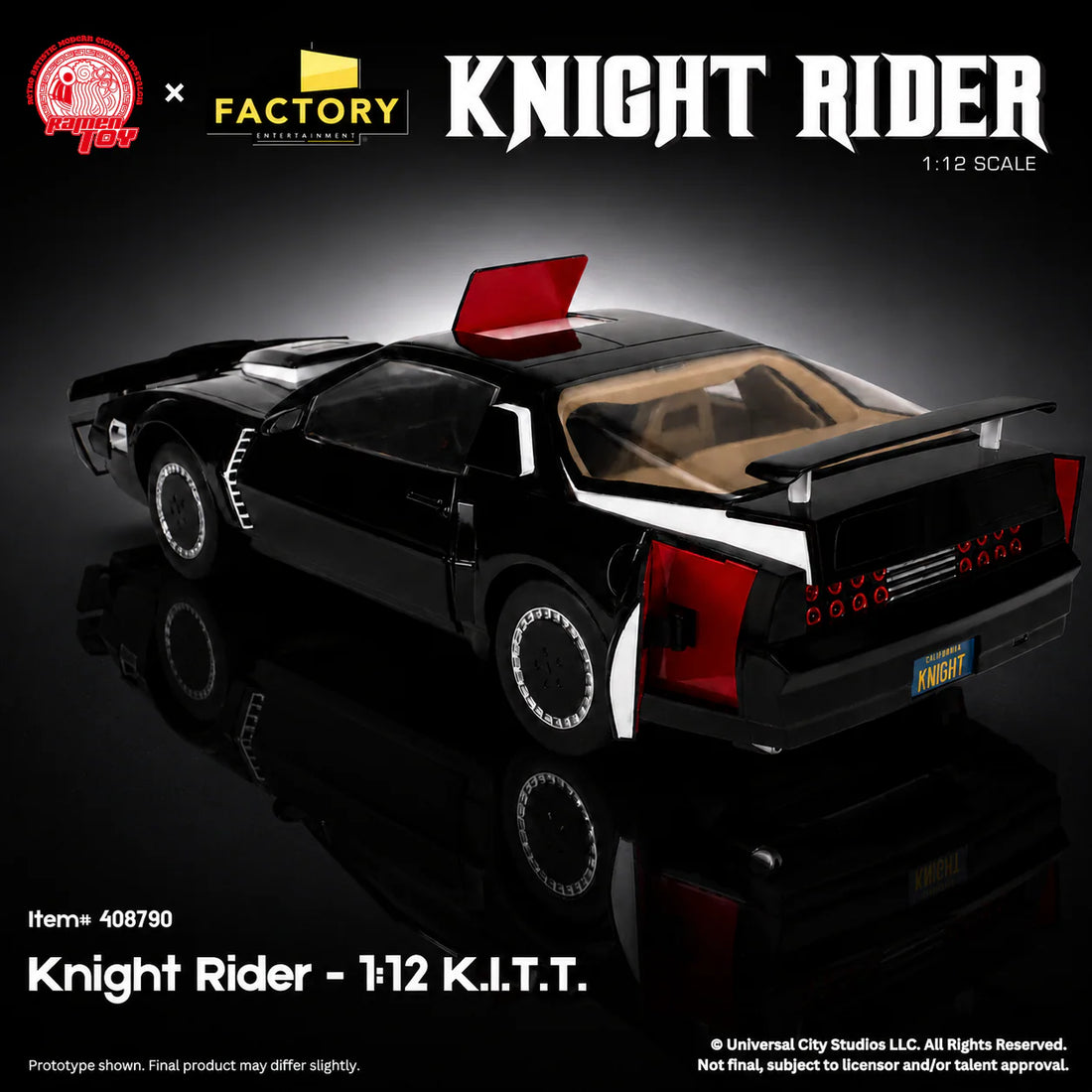 Knight Rider | 1:12 Scale KITT Vehicle & Michael Knight Action Figure