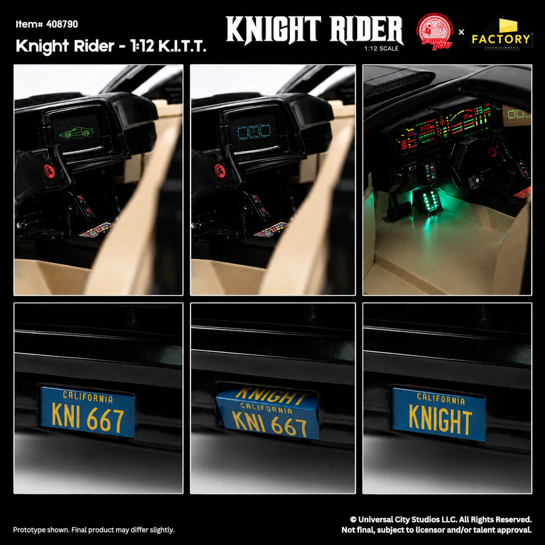 Knight Rider | 1:12 Scale KITT Vehicle & Michael Knight Action Figure