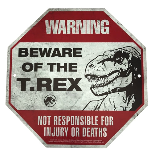 Jurassic World - Metal Warning Signs Scaled Prop Replica – Factory