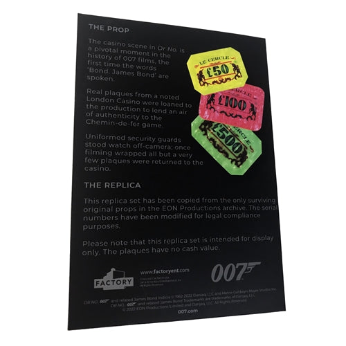 James Bond | Dr. No Casino Plaques Limited Edition Prop Replica