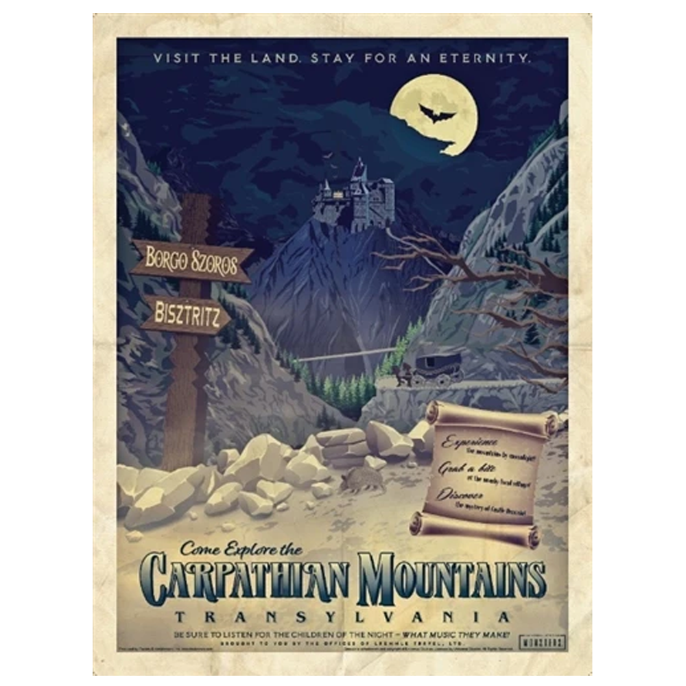 Universal Monsters | Dracula Vintage Travel Lithograph